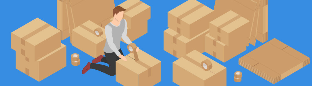 大きなサイズのダンボール